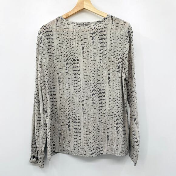 Equipment Silk Gray Printed Blouse - Picture 4 of 4